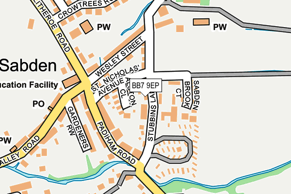 BB7 9EP map - OS OpenMap – Local (Ordnance Survey)