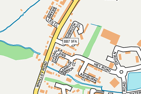 BB7 9FA map - OS OpenMap – Local (Ordnance Survey)