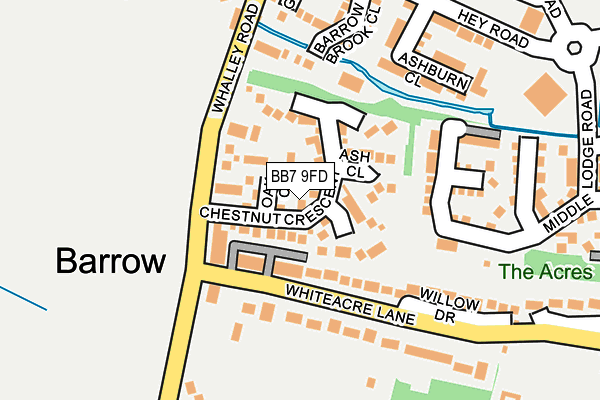 BB7 9FD map - OS OpenMap – Local (Ordnance Survey)