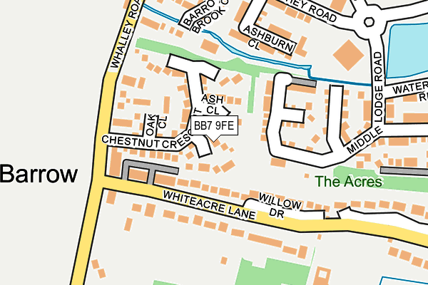 BB7 9FE map - OS OpenMap – Local (Ordnance Survey)