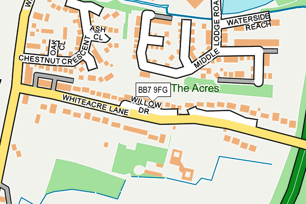 BB7 9FG map - OS OpenMap – Local (Ordnance Survey)