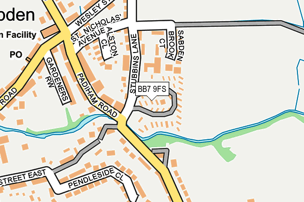 BB7 9FS map - OS OpenMap – Local (Ordnance Survey)
