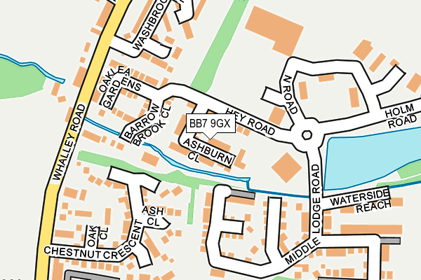 BB7 9GX map - OS OpenMap – Local (Ordnance Survey)