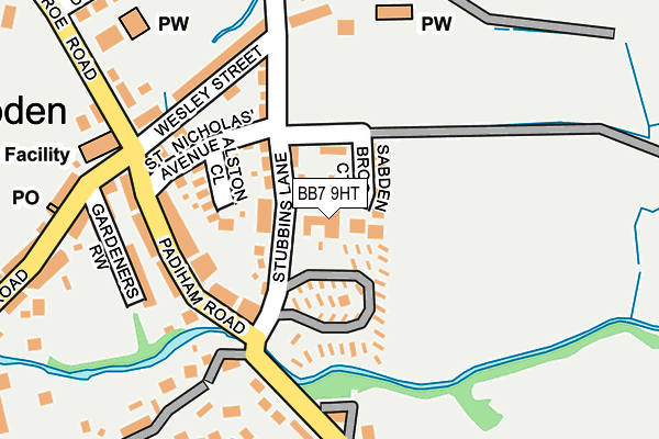 BB7 9HT map - OS OpenMap – Local (Ordnance Survey)