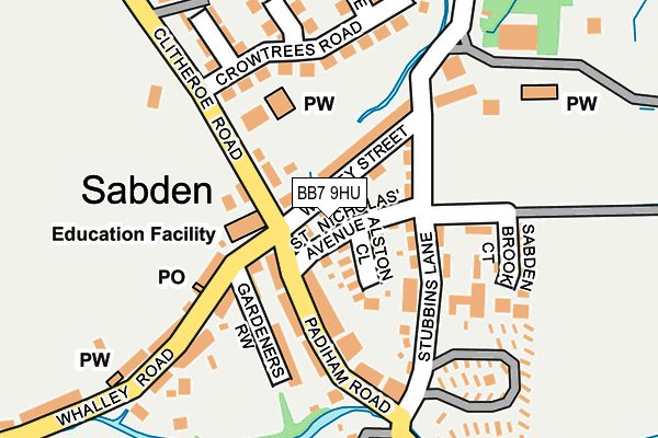 BB7 9HU map - OS OpenMap – Local (Ordnance Survey)