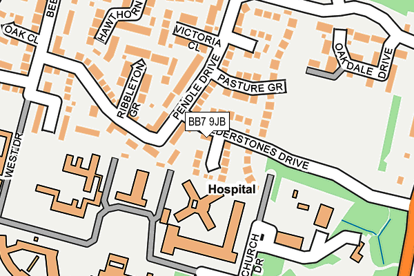 BB7 9JB map - OS OpenMap – Local (Ordnance Survey)