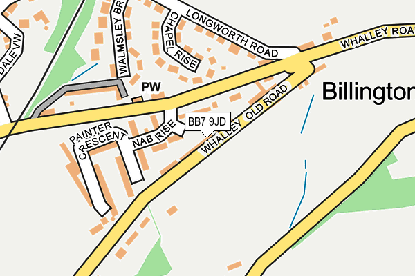 BB7 9JD map - OS OpenMap – Local (Ordnance Survey)
