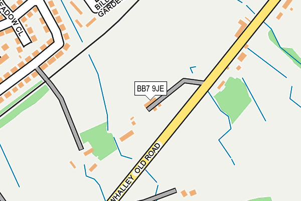 BB7 9JE map - OS OpenMap – Local (Ordnance Survey)