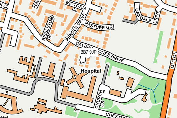 BB7 9JP map - OS OpenMap – Local (Ordnance Survey)