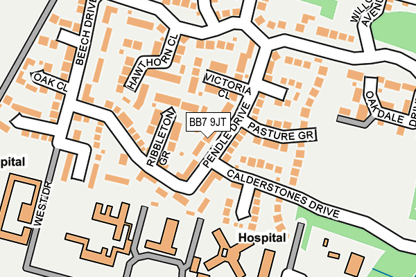 BB7 9JT map - OS OpenMap – Local (Ordnance Survey)