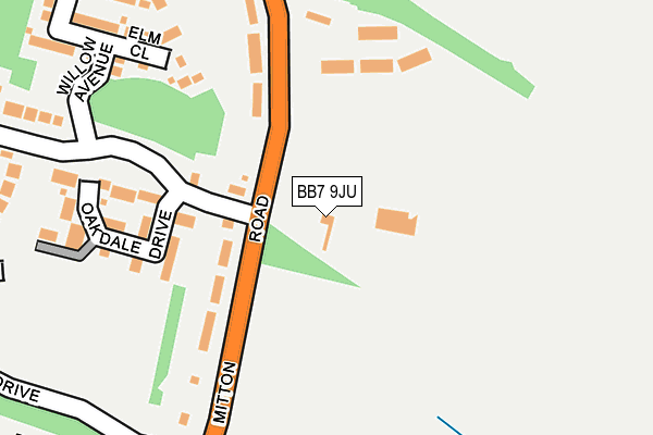 BB7 9JU map - OS OpenMap – Local (Ordnance Survey)