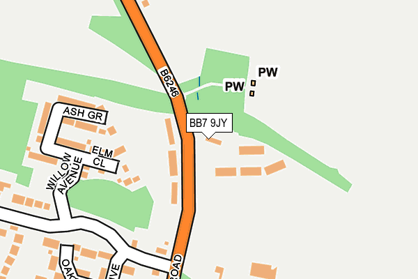 BB7 9JY map - OS OpenMap – Local (Ordnance Survey)