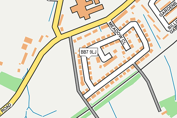 BB7 9LJ map - OS OpenMap – Local (Ordnance Survey)