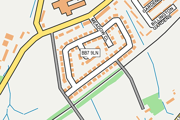 BB7 9LN map - OS OpenMap – Local (Ordnance Survey)