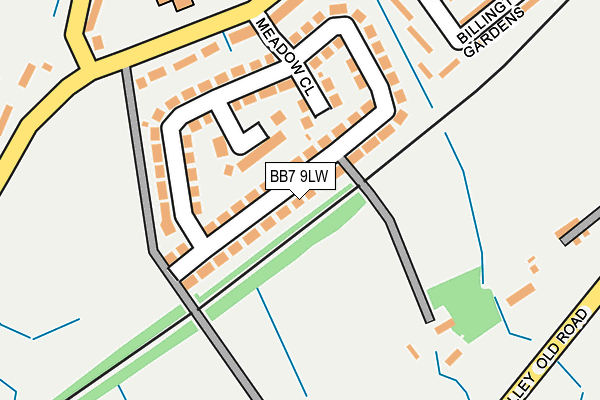 BB7 9LW map - OS OpenMap – Local (Ordnance Survey)
