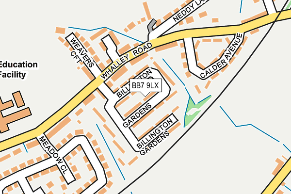 BB7 9LX map - OS OpenMap – Local (Ordnance Survey)