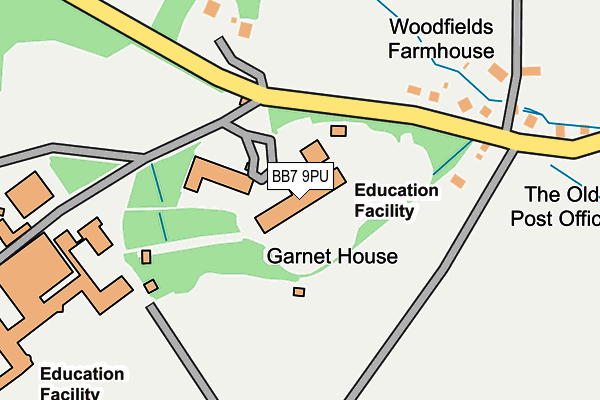 BB7 9PU map - OS OpenMap – Local (Ordnance Survey)