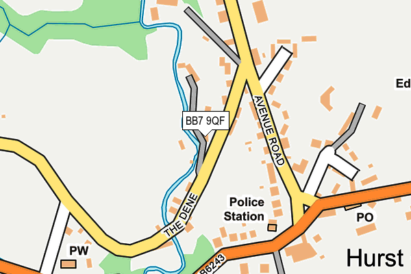 BB7 9QF map - OS OpenMap – Local (Ordnance Survey)