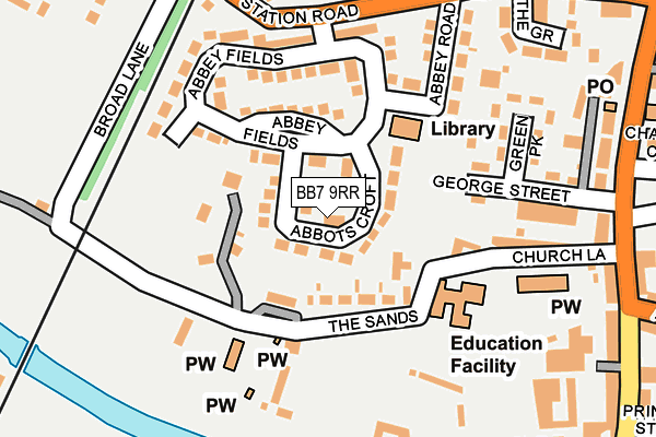BB7 9RR map - OS OpenMap – Local (Ordnance Survey)