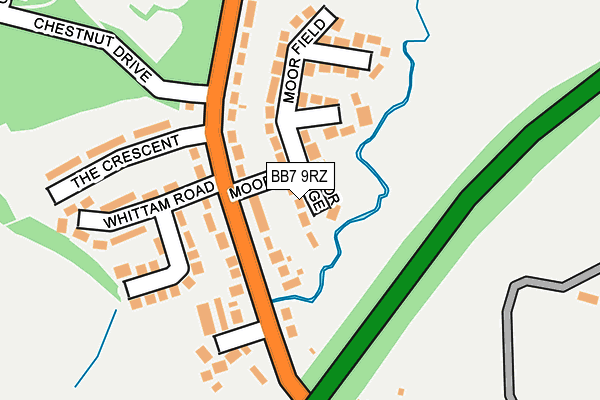 BB7 9RZ map - OS OpenMap – Local (Ordnance Survey)