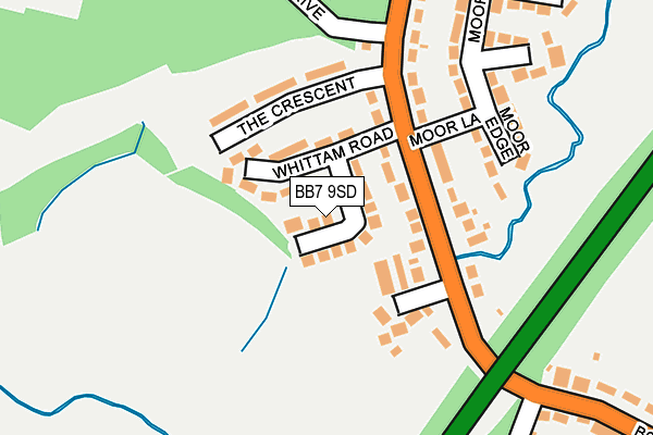 BB7 9SD map - OS OpenMap – Local (Ordnance Survey)