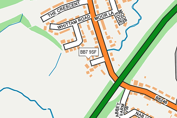 BB7 9SF map - OS OpenMap – Local (Ordnance Survey)