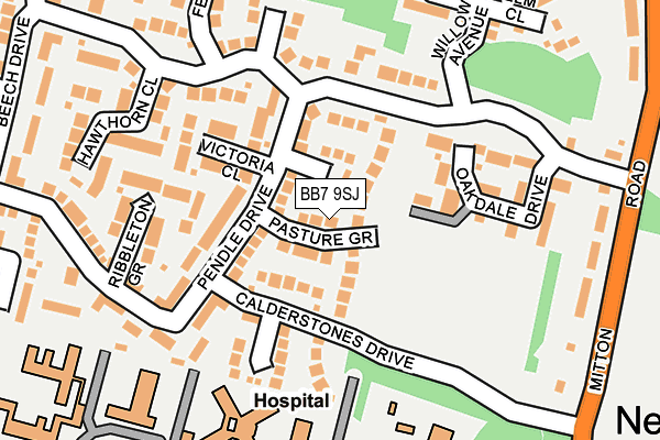 BB7 9SJ map - OS OpenMap – Local (Ordnance Survey)