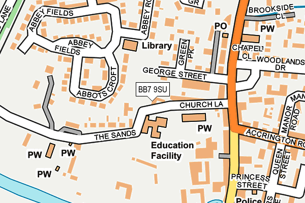 BB7 9SU map - OS OpenMap – Local (Ordnance Survey)