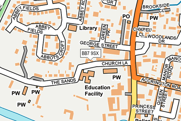BB7 9SX map - OS OpenMap – Local (Ordnance Survey)