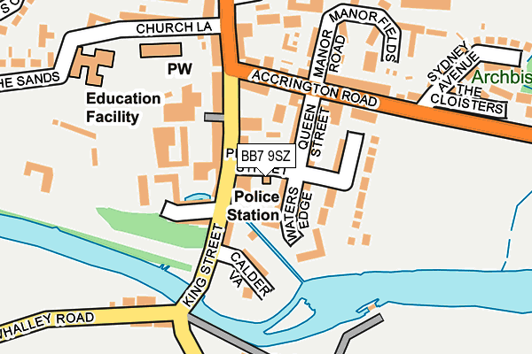 BB7 9SZ map - OS OpenMap – Local (Ordnance Survey)