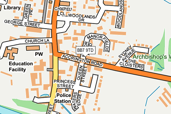 BB7 9TD map - OS OpenMap – Local (Ordnance Survey)