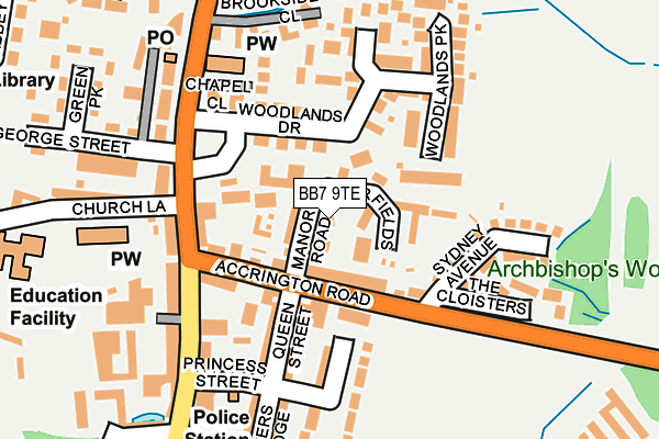 BB7 9TE map - OS OpenMap – Local (Ordnance Survey)