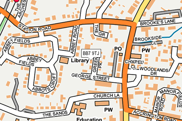 BB7 9TJ map - OS OpenMap – Local (Ordnance Survey)