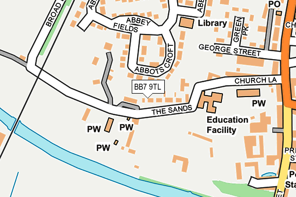 BB7 9TL map - OS OpenMap – Local (Ordnance Survey)