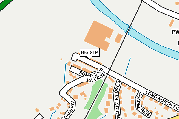 BB7 9TP map - OS OpenMap – Local (Ordnance Survey)