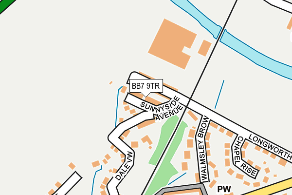 BB7 9TR map - OS OpenMap – Local (Ordnance Survey)