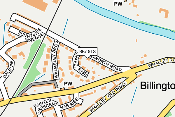 BB7 9TS map - OS OpenMap – Local (Ordnance Survey)