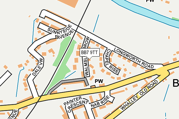 BB7 9TT map - OS OpenMap – Local (Ordnance Survey)