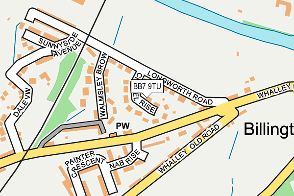 BB7 9TU map - OS OpenMap – Local (Ordnance Survey)