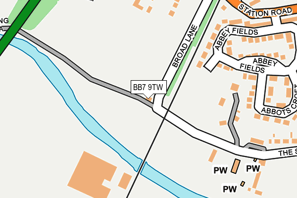 BB7 9TW map - OS OpenMap – Local (Ordnance Survey)