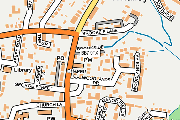 BB7 9TX map - OS OpenMap – Local (Ordnance Survey)
