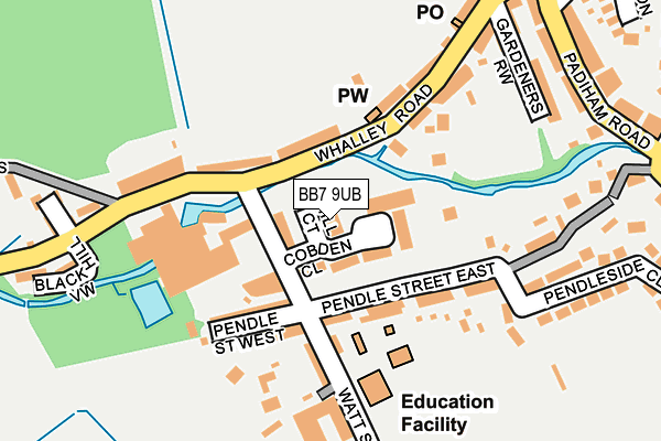 BB7 9UB map - OS OpenMap – Local (Ordnance Survey)