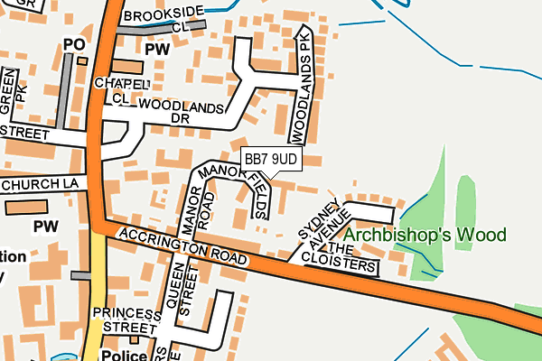 BB7 9UD map - OS OpenMap – Local (Ordnance Survey)