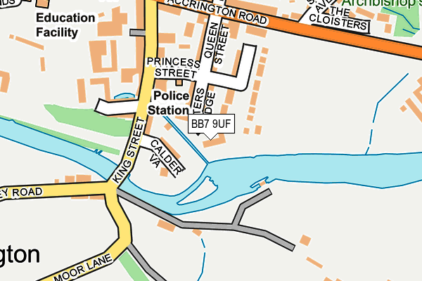 BB7 9UF map - OS OpenMap – Local (Ordnance Survey)