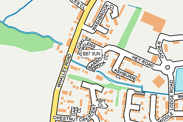 BB7 9UN map - OS OpenMap – Local (Ordnance Survey)