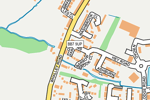 BB7 9UP map - OS OpenMap – Local (Ordnance Survey)