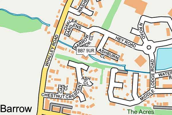 BB7 9UR map - OS OpenMap – Local (Ordnance Survey)
