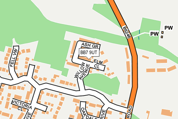 BB7 9UT map - OS OpenMap – Local (Ordnance Survey)