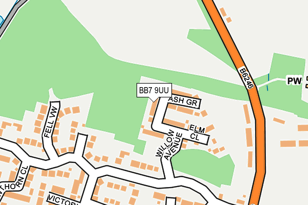 BB7 9UU map - OS OpenMap – Local (Ordnance Survey)