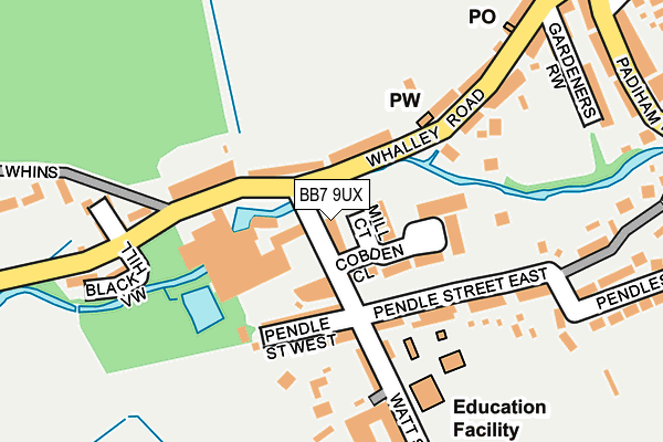 BB7 9UX map - OS OpenMap – Local (Ordnance Survey)